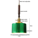 GobekUsa Amber Glass LED Pendant Lamp, Copper Walnut Hanging Light Fixture for Home Decor