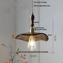 GobekUsa Amber Glass LED Pendant Lamp with Adjustable Wire for Dining Room and Kitchen