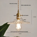 GobekUsa Amber Glass LED Pendant Lamp with Adjustable Wire for Dining Room and Kitchen