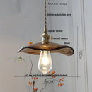 GobekUsa Amber Glass LED Pendant Lamp with Adjustable Wire for Dining Room and Kitchen