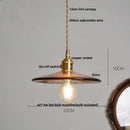 GobekUsa Amber Glass LED Pendant Lamp with Adjustable Wire for Dining Room and Kitchen
