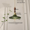 GobekUsa Amber Glass LED Pendant Lamp with Adjustable Wire for Dining Room and Kitchen