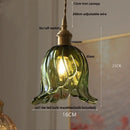 GobekUsa Amber Glass LED Pendant Light Fixture Modern Home Lighting Plafond Lamp