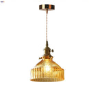 GobekUsa Amber Glass LED Pendant Light Fixture Modern Home Lighting Plafond Lamp