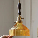 GobekUsa Amber Glass LED Pendant Light Fixture Modern Home Lighting Plafond Lamp