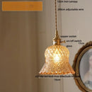GobekUsa Amber Glass LED Pendant Light Fixture Modern Home Lighting Plafond Lamp
