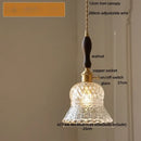 GobekUsa Amber Glass LED Pendant Light Fixture Modern Home Lighting Plafond Lamp