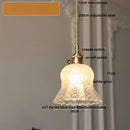 GobekUsa Amber Glass LED Pendant Light Fixture Modern Home Lighting Plafond Lamp