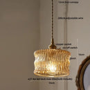 GobekUsa Amber Glass LED Pendant Light Fixture Modern Home Lighting Plafond Lamp