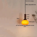 GobekUsa Amber Glass LED Pendant Light for Kitchen Cafe Restaurant Rustic Wood Interior Lighting
