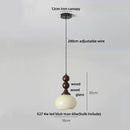 GobekUsa Amber Glass LED Pendant Light for Kitchen Cafe Restaurant Rustic Wood Interior Lighting