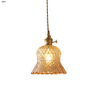 GobekUsa Amber Glass LED Pendant Light Modern Nordic Hanging Lamp