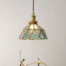 GobekUsa Amber Glass LED Pendant Light - Nordic Modern Copper Suspension Luminaire for Home