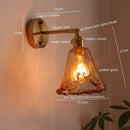 GobekUsa Amber Glass LED Wall Lamps for Living Room and Bathroom Mirror Lighting