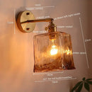 GobekUsa Amber Glass LED Wall Lamps for Living Room and Bathroom Mirror Lighting