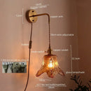 GobekUsa Amber Glass LED Wall Lamps for Living Room and Bathroom Mirror Lighting