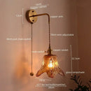 GobekUsa Amber Glass LED Wall Lamps for Living Room and Bathroom Mirror Lighting
