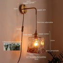 GobekUsa Amber Glass LED Wall Lamps for Living Room and Bathroom Mirror Lighting