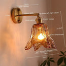 GobekUsa Amber Glass LED Wall Lamps for Living Room and Bathroom Mirror Lighting