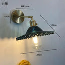 GobekUsa Amber Glass LED Wall Light Fixtures On/Off Switch Nordic Modern Sconce