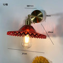 GobekUsa Amber Glass LED Wall Light Fixtures On/Off Switch Nordic Modern Sconce