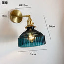 GobekUsa Amber Glass LED Wall Light Fixtures On/Off Switch Nordic Modern Sconce