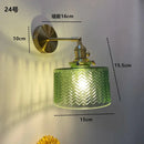 GobekUsa Amber Glass LED Wall Light Fixtures On/Off Switch Nordic Modern Sconce