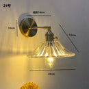 GobekUsa Amber Glass LED Wall Light Fixtures On/Off Switch Nordic Modern Sconce