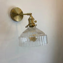 GobekUsa Amber Glass LED Wall Light Fixtures On/Off Switch Nordic Modern Sconce