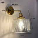 GobekUsa Amber Glass LED Wall Light Fixtures On/Off Switch Nordic Modern Sconce