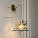 GobekUsa Amber Glass LED Wall Light for Bedroom & Staircase - Modern Nordic Plug-In Fixture