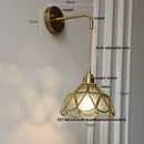 GobekUsa Amber Glass LED Wall Light for Bedroom & Staircase - Modern Nordic Plug-In Fixture