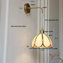 GobekUsa Amber Glass LED Wall Light for Bedroom & Staircase - Modern Nordic Plug-In Fixture