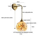 GobekUsa Amber Glass LED Wall Lights Modern Plug In Adjustable Sconce for Home Décor