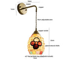 GobekUsa Amber Glass LED Wall Lights Modern Plug In Adjustable Sconce for Home Décor