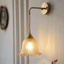 GobekUsa Amber Glass LED Wall Lights Modern Plug In Adjustable Sconce for Home Décor