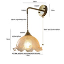 GobekUsa Amber Glass LED Wall Lights Modern Plug In Adjustable Sconce for Home Décor