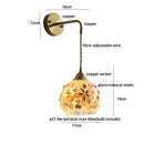 GobekUsa Amber Glass LED Wall Lights Modern Plug In Adjustable Sconce for Home Décor