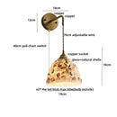GobekUsa Amber Glass LED Wall Lights Modern Plug In Adjustable Sconce for Home Décor