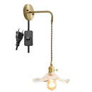 GobekUsa Amber Glass LED Wall Sconce for Home Indoor Lighting