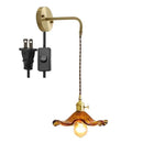 GobekUsa Amber Glass LED Wall Sconce for Home Indoor Lighting
