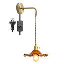GobekUsa Amber Glass LED Wall Sconce for Home Indoor Lighting