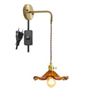 GobekUsa Amber Glass LED Wall Sconce for Home Indoor Lighting