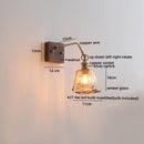 GobekUsa Amber Glass LED Wall Sconce Pull Chain Switch.