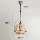 GobekUsa Amber Glass Pendant Light: Industrial Adjustable Angle Chandelier for Kitchen Bedroom Hallway