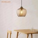 GobekUsa Amber Glass Pendant Lights for Kitchen, Restaurant, Bedroom - E27 Luminaires