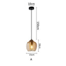 GobekUsa Amber Glass Pendant Lights for Kitchen, Restaurant, Bedroom - E27 Luminaires