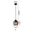 GobekUsa Amber Glass Pendant Lights for Kitchen, Restaurant, Bedroom - E27 Luminaires