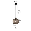 GobekUsa Amber Glass Pendant Lights for Kitchen, Restaurant, Bedroom - E27 Luminaires