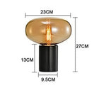 GobekUsa Amber Glass Table Lamp for Modern Living Spaces